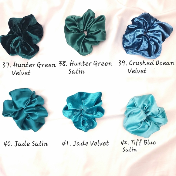 SET OF 5 | Velvet Thingz Handmade Premium  Scrunchies - Picture 7 of 10
